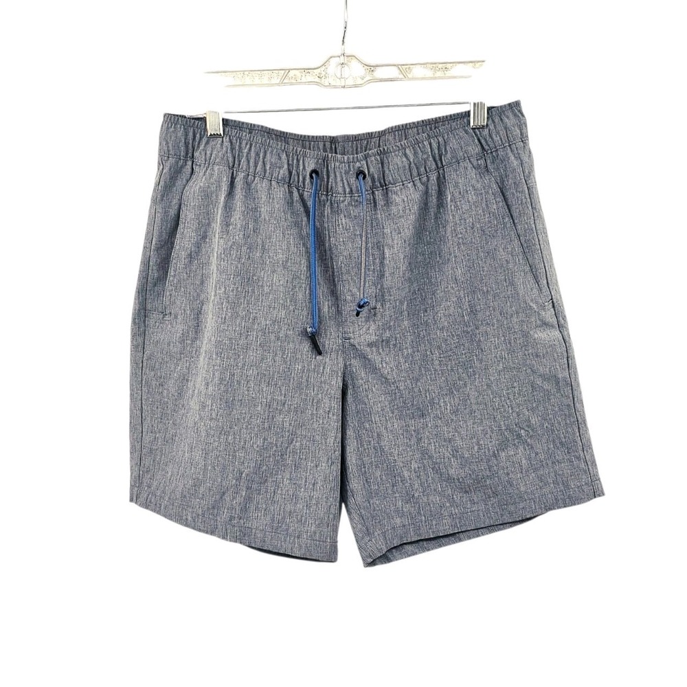 Eddie Bauer Men's Gray Heathered Drawstring Shorts - Size Large (L/G)